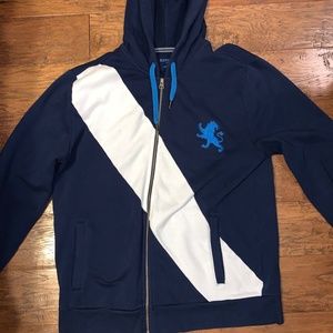 Sporty Zip-Up Fleece with hood (L)(Express Men)